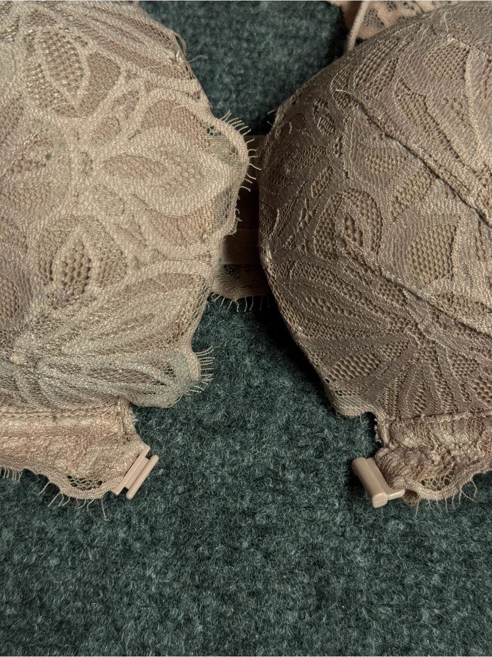 Victoria’s Secret PINK Lace Racerback Push-Up Bra in Dusty Rose